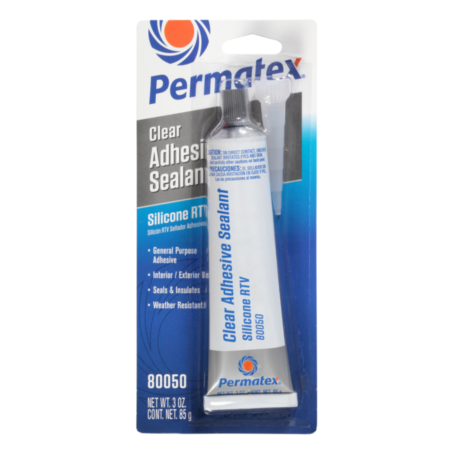 Permatex CLEAR RTV SILICONE Adhesive Sealant 85g 80050
